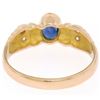 Image 4 : Vintage 18kt Rose Gold 0.68 ctw Sapphire and Diamond Ring