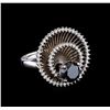 Image 1 : 2.85 ctw Black Diamond Ring - 14KT White Gold