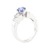 Image 4 : 1.50 ctw Sapphire And Diamond Ring - Platinum