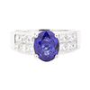 Image 2 : 3.13 ctw Sapphire And Diamond Ring - 18KT White Gold