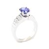 Image 4 : 3.13 ctw Sapphire And Diamond Ring - 18KT White Gold
