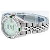 Image 9 : Rolex Ladies Stainless Steel Green MOP Diamond Datejust Wristwatch