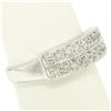 Image 6 : .950 Platinum 0.72 ctw Dual Row Round Diamond Band Ring w/ Open Gallery