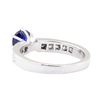 Image 3 : 1.17 ctw Blue Sapphire And Diamond Ring - 14KT White Gold