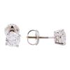 Image 2 : 1.00 ctw Diamond Stud Earrings - 14KT White Gold