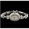 Image 1 : Hamilton 14KT White Gold Diamond Vintage Ladies Watch