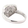 Image 3 : 0.20 ctw Diamond Heart Shaped Ring - 14KT White Gold