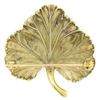 Image 4 : Unique Omega Vintage 14K Yellow Gold Green Enamel & Diamond Detailed Leaf Brooch