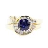 Image 2 : 1.83 ctw Sapphire And Diamond Ring And Band - 14KT Yellow Gold