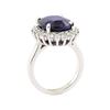 Image 4 : 11.05 ctw Sapphire And Diamond Ring - 14KT White Gold