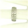 Image 4 : Platinum .65 ctw European & Single Cut Diamond Double Band Ring