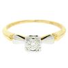 Image 1 : 14k Yellow & White Gold 0.14 ctw VS F Diamond Solitaire Engagement Ring