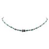 Image 2 : 8.75 ctw Emeral and Diamond Necklace - 14KT White Gold