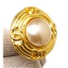 Image 3 : Chanel Gold Faux Pearl CC Vintage Round Clip On Earrings