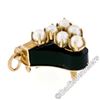 Image 4 : Vintage 14kt Yellow Gold Pearl Black Onxy and Enamel Piano Sheet Music Charm Pen