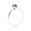 Image 4 : 0.70 ctw Sapphire Solitaire Ring - 14KT White Gold