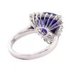 Image 3 : 5.16 ctw Tanzanite and Diamond Ring - Platinum
