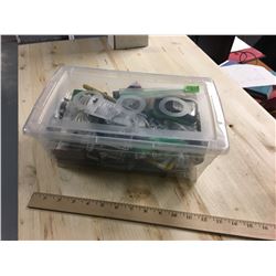 Items in bin, rope, etc.