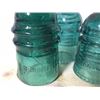 Image 2 : THREE Aqua Coloured Glass Insulators