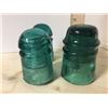 Image 5 : THREE Aqua Coloured Glass Insulators