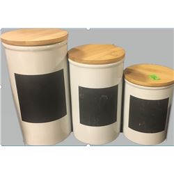 3 piece ceramic container set