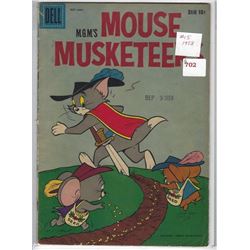 "MOUSE MUSKETEERS" VINTAGE DELL COMIC OCT-NOV #15 1958  - 10 CENTS