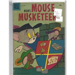 "MOUSE MUSKETEERS" VINTAGE DELL COMIC JULY-SEPT #9 1957  - 10 CENTS