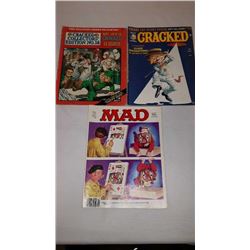 Cracked and Mad Magazine three pieces