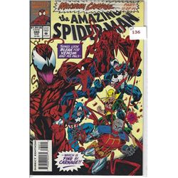 1993 THE AMAZING SPIDER-MAN MARVEL COMIC #380 AUG MAXIMUM CARNAGE PART 11 OF 14