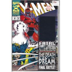 X-MEN MARVEL COMIC #25 OCT X-MEN ANNIVERSARY ISSUE WITH HOLGRAPHIC CARD