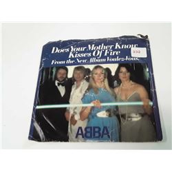 Abba 45 side one does your mother know side to kis kisses of Fire Atlantic Records excellent  condit