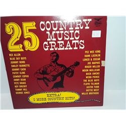 25 country music greats sang by the original artist star day Records excellent condition