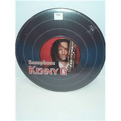 Round Kenny G saxophone sign 12 inches across