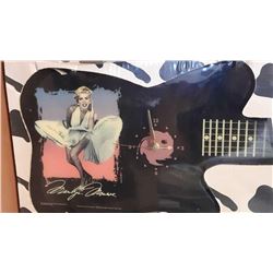 New Marilyn Monroe guitar wall clock 32  X 11.5  (131)