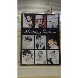 12 inch by 15.5 in Audrey Hepburn metal sign