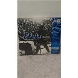 New the Elvis Treasures includes documents memorabilia and audio cd 11 in by 12 in
