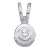 Image 1 : Womens Round Diamond Solitaire Circle Pendant .03 Cttw 10kt White Gold - REF-3R9X