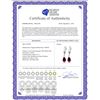 Image 2 : Genuine 4.5 ctw Garnet Earrings 14KT White Gold - REF-22V7W