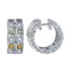 Image 1 : 1.39 CTW Multi-Color Sapphire & Diamond Earrings 14K White Gold - REF-62W9H