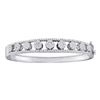 Image 1 : Womens Round Diamond Bangle Flower Cluster Bracelet 2-3/8 Cttw 14kt White Gold - REF-214W9K