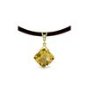Image 1 : Genuine 8.76 ctw Citrine & Diamond Necklace 14KT Yellow Gold - REF-30T6A