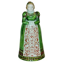 Mettlach Glazed Renaissance Beaker of Woman