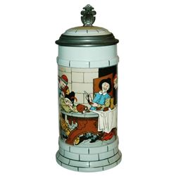 Mettlach 1L Innkeeper  Drunks Stein