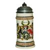 Image 1 : Pruessen  4F Shields and 4F Pewter Lid Stein
