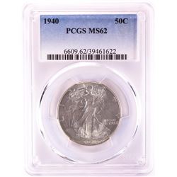 1940 Walking Liberty Half Dollar Coin PCGS MS62