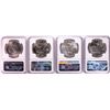 Image 2 : Lot of 1971-S to 1974-S Eisenhower Silver Dollar Coins NGC MS65