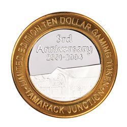 .999 Silver Tamarack Junction Casino Reno, Nevada $10 Limited Edition Gaming Token