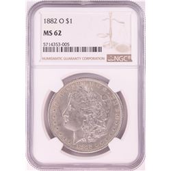 1882-O $1 Morgan Silver Dollar Coin NGC MS62
