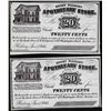 Image 1 : Lot of (2) 1863 Twenty Cents Apothecary Store Mount Pleasant Scrip Notes