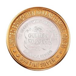 .999 Silver Golden Nugget Las Vegas, Nevada $10 Casino Limited Edition Gaming Token